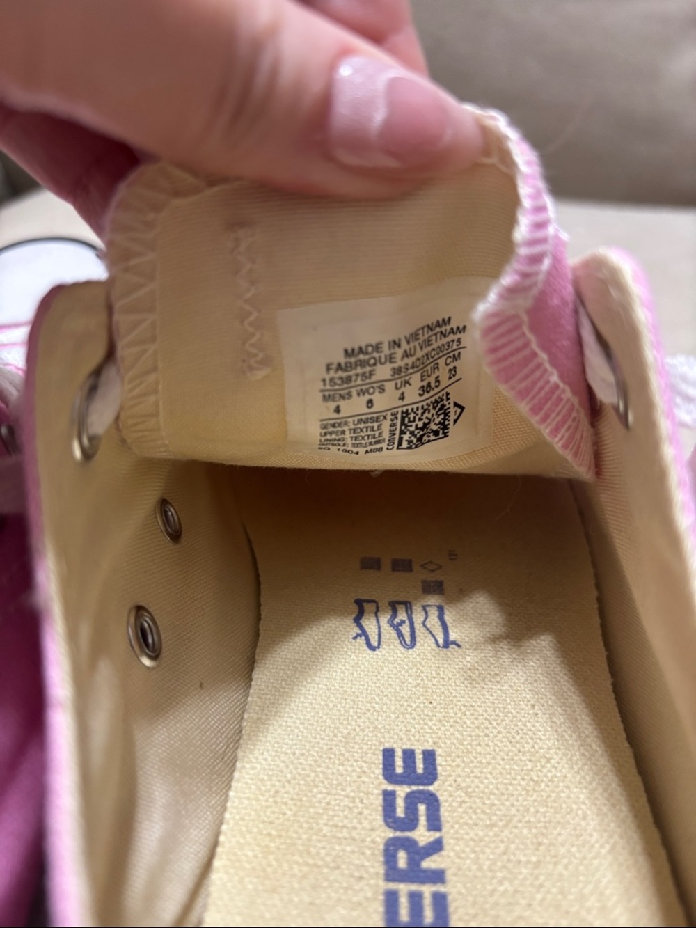 Converse All Star Low Top Sneakers in Pink & White - Picture 7 of 9